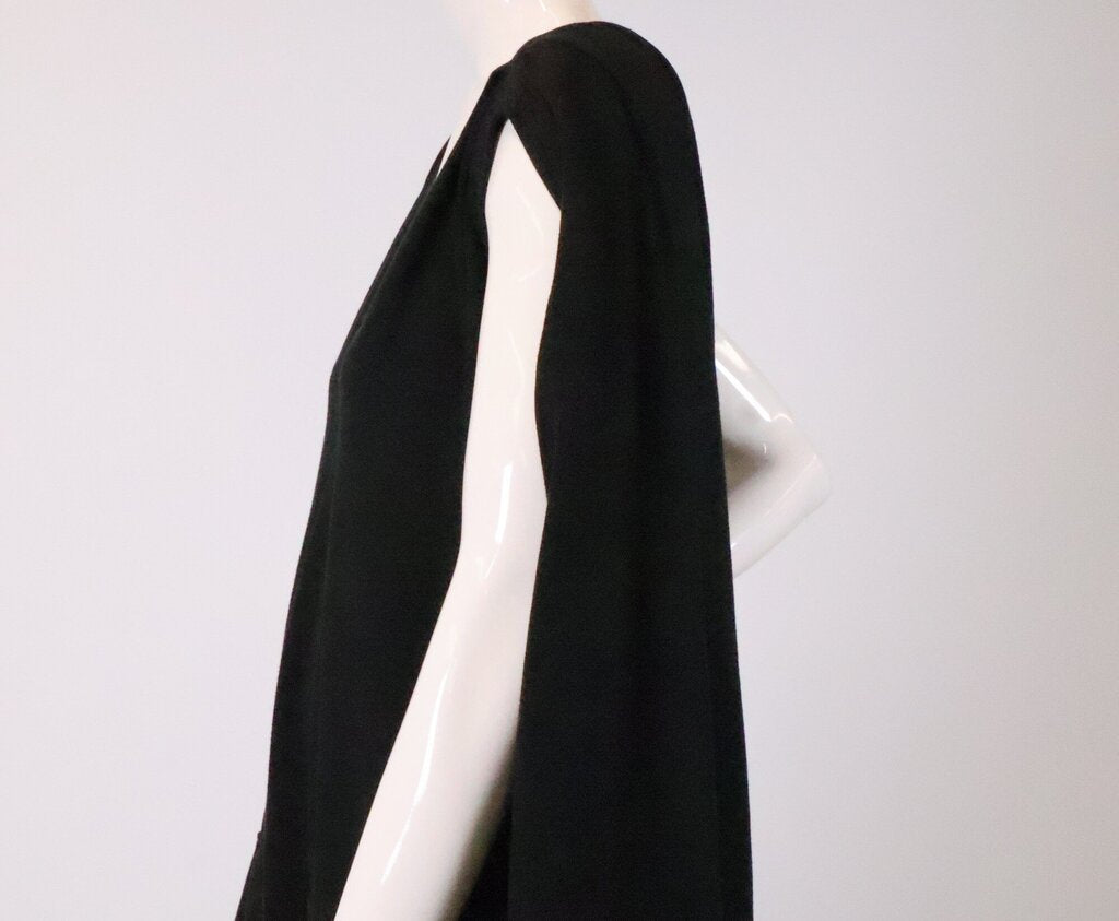 (S) Black Caped Romper