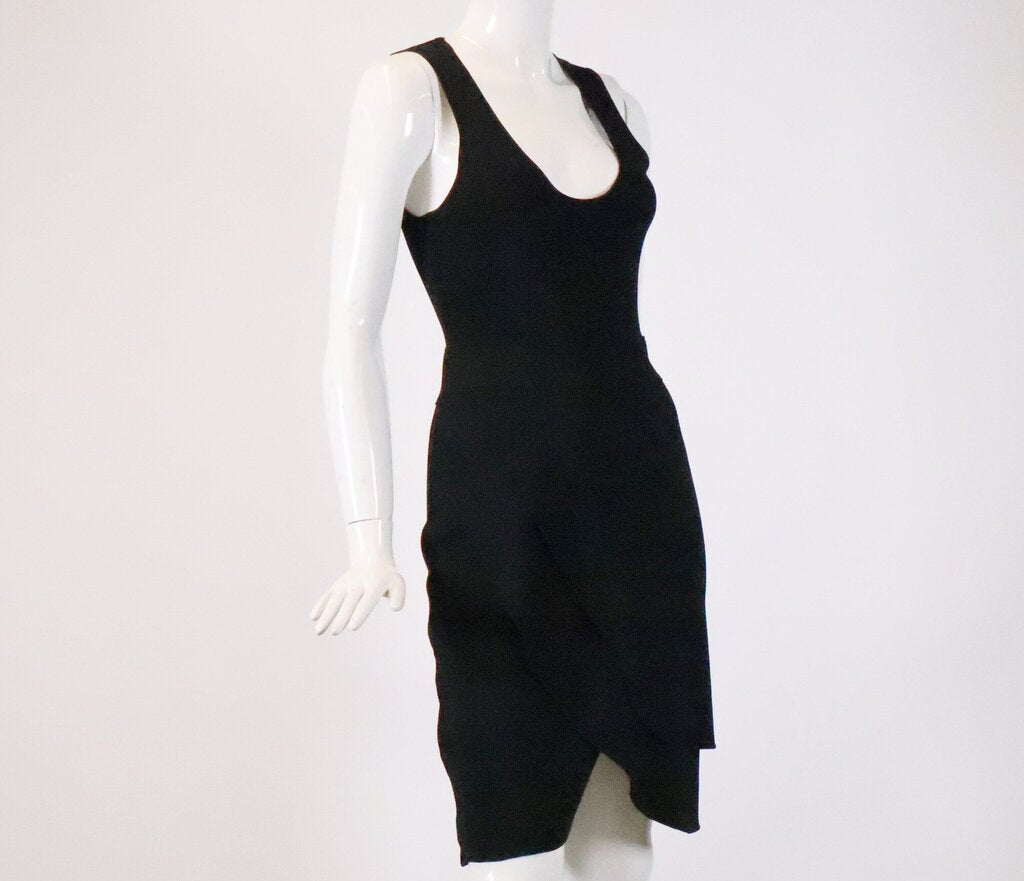 (M) Black Stretch Bodycon Dress