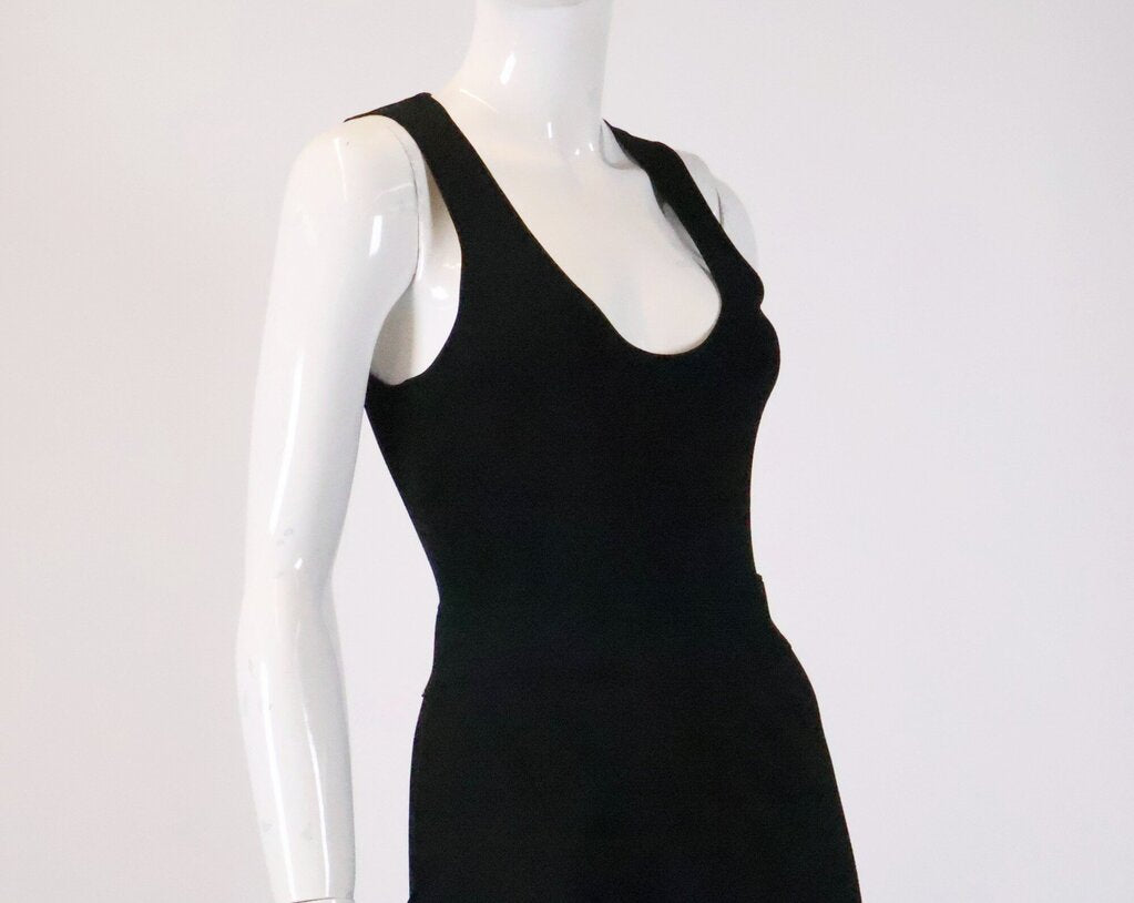 (M) Black Stretch Bodycon Dress