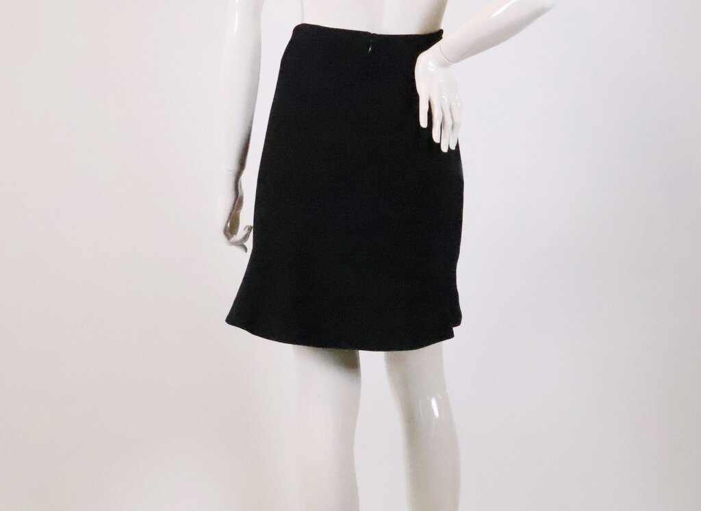 (8/42) Black Double Button Skirt