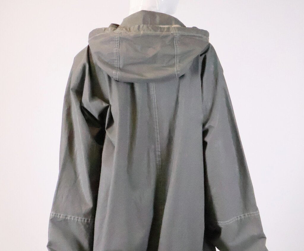 (40) Gray Waxed Cotton Zip Jacket