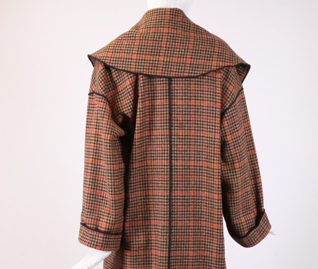 (6) Orange/black Houndstooth Coat