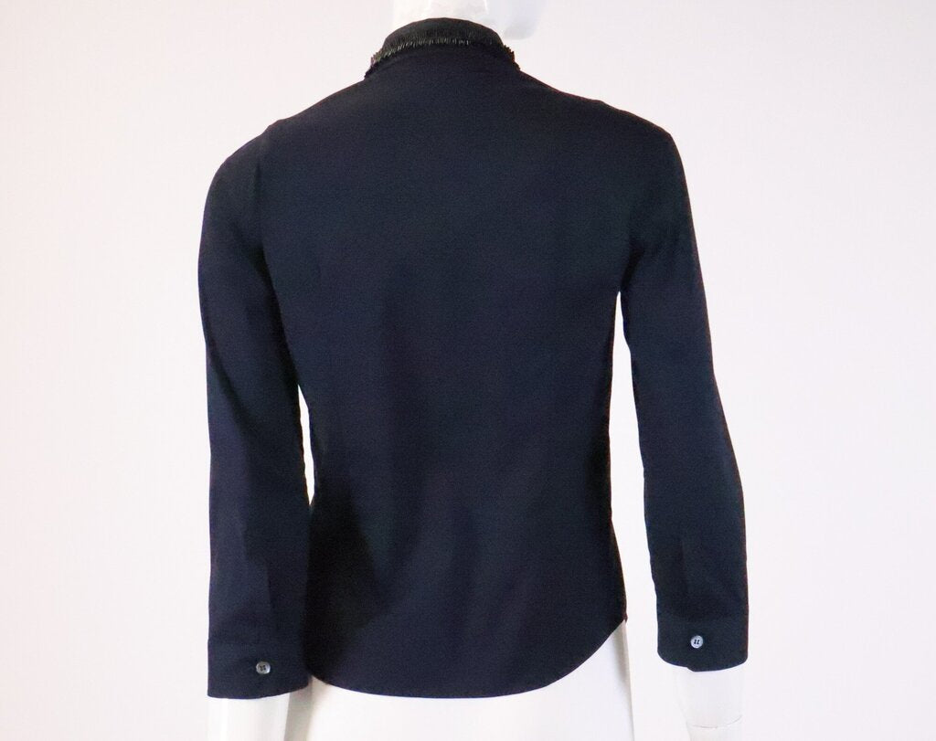 (XS/38) Beaded Collar Button Down