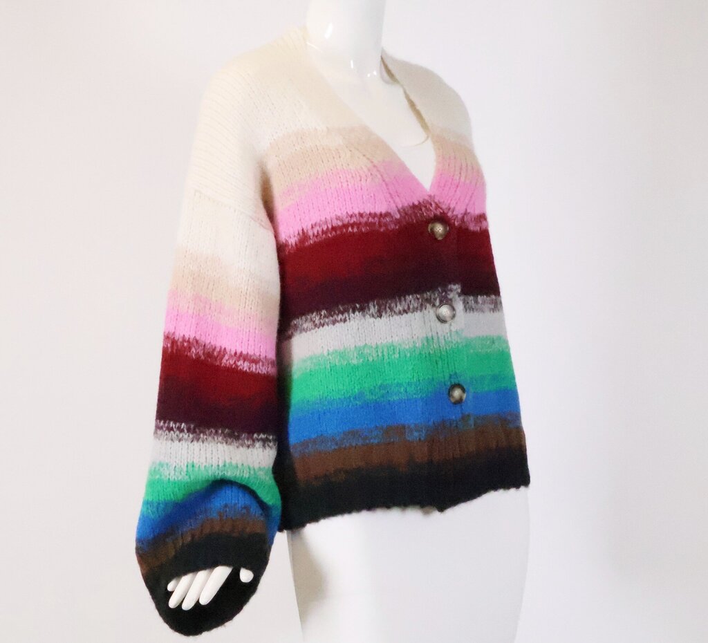 (XS/S) Multi color stripe cardigan