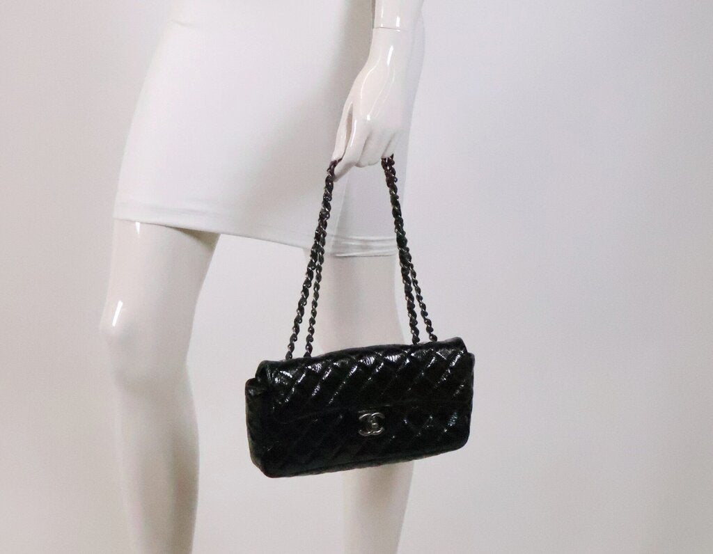 Patent Leather Quilted Purse