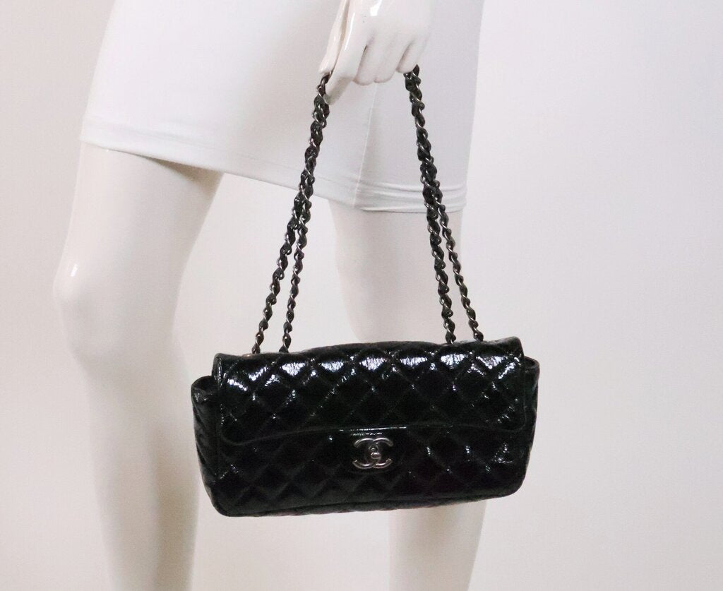 Patent Leather Quilted Purse