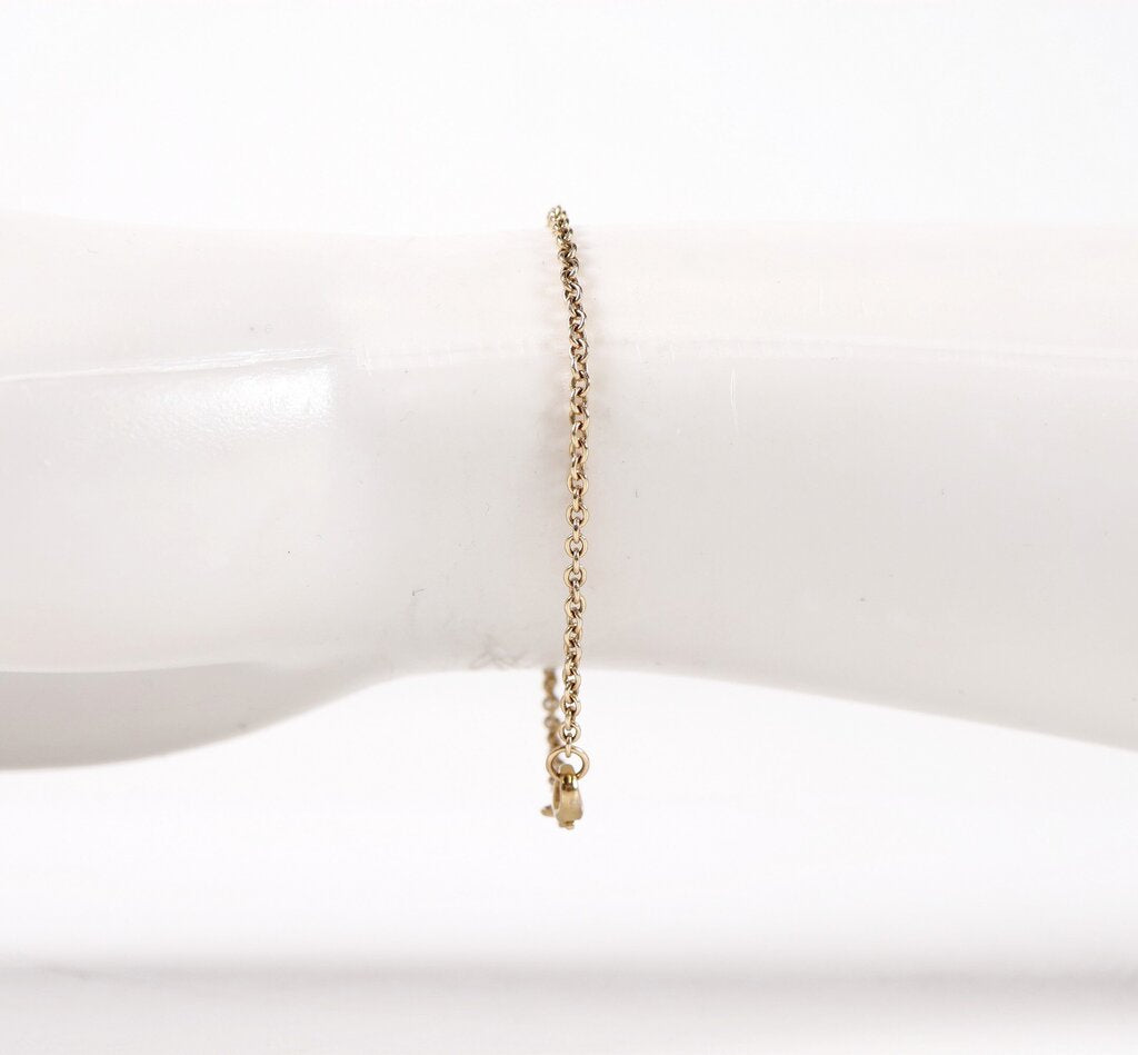 14K 'Diamond Heart Round Charming' Bracelet