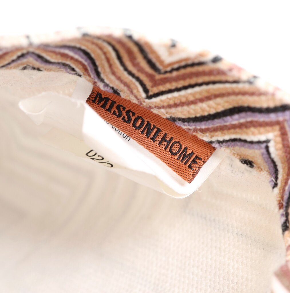 Beige Zig Zag Canvas Tote