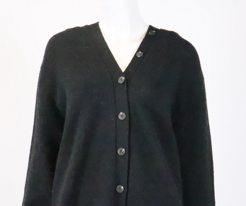 (XS) dark grey button front and back sweater