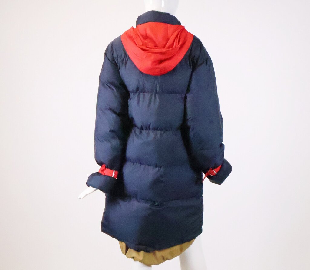 (S/M) Navy/Red Puffer Coat