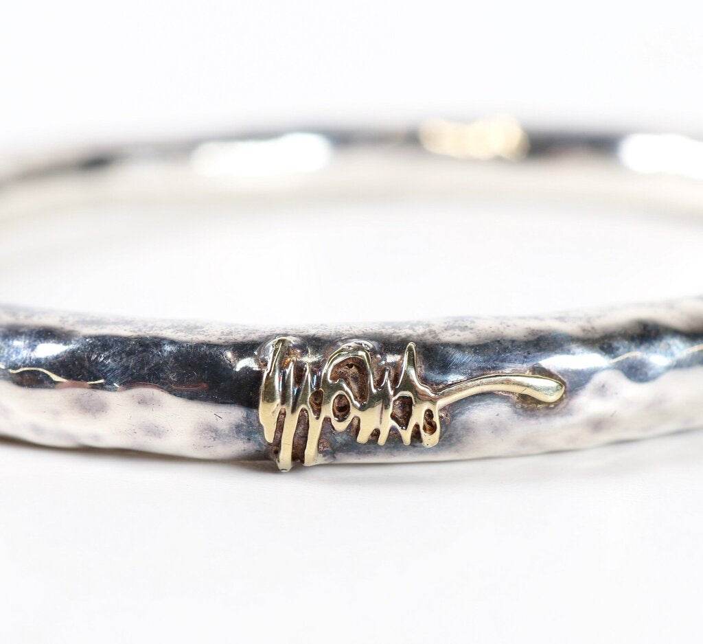 Sterling Hammered Signature Bangle 'Classico'