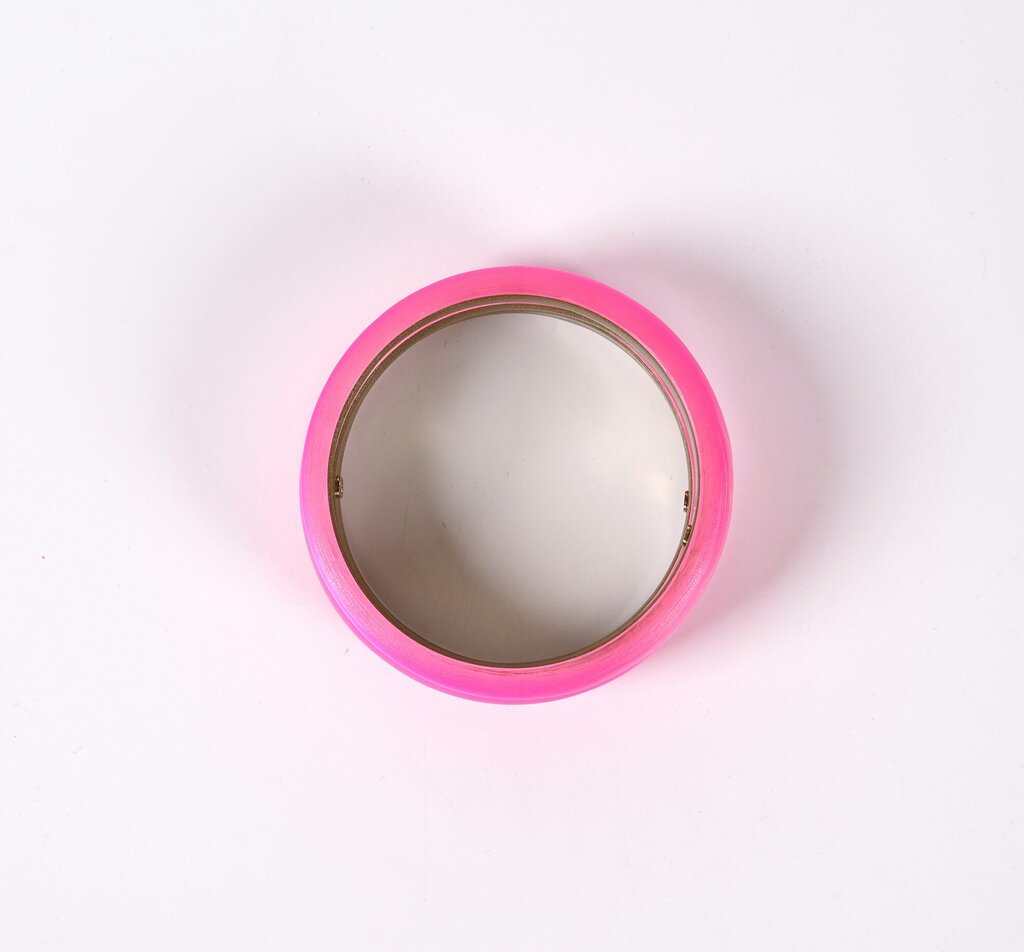 Neon Pink Lucite Bangle Set 3 pcs