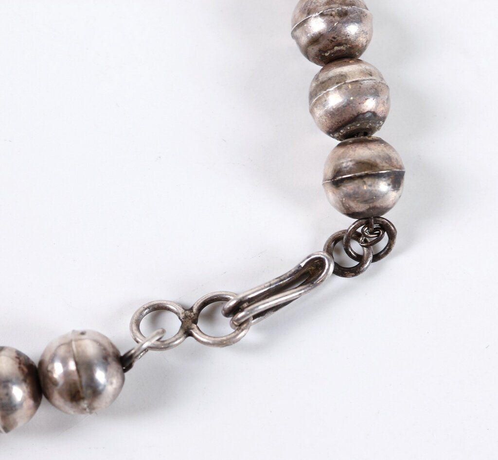 Sterling and Turquoise Squash Blossom Pendant necklace