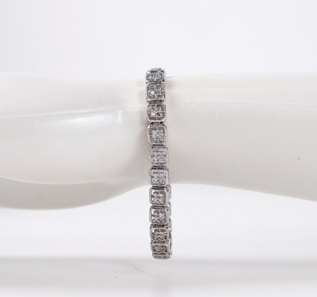 14K Gold and Diamond Tennis Bracelet