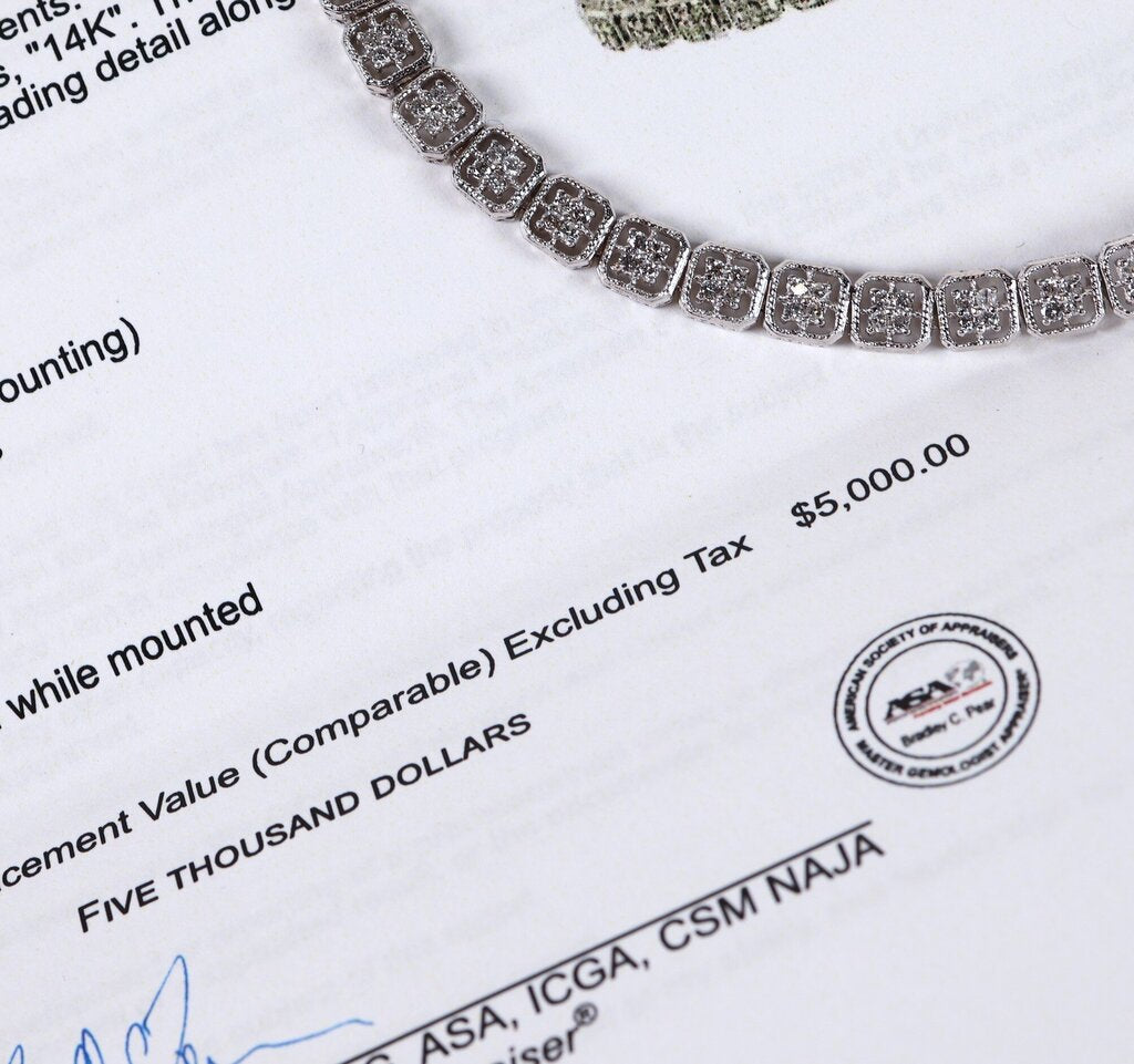 14K Gold and Diamond Tennis Bracelet