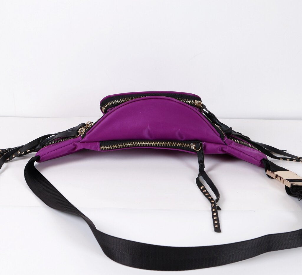 Purple/Black Stud Hip Pack