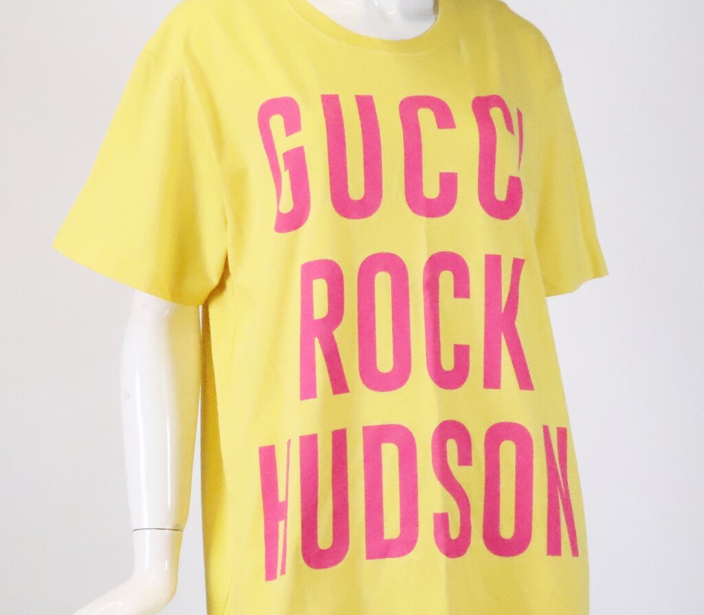 Yellow and Pink 'Gucci Rock Hudson' Tee (S)