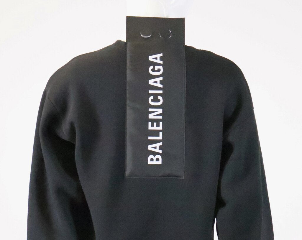 Black Crewneck with Back Logo Strip (XS)