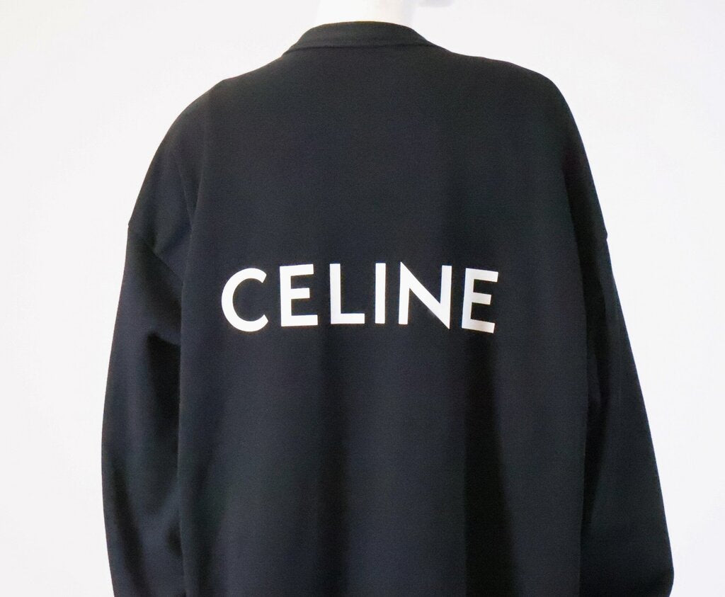 Black Oversized Cardigan with Back Logo (L)