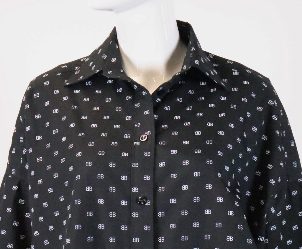 Black BB Short Sleeve Button Down (XS)