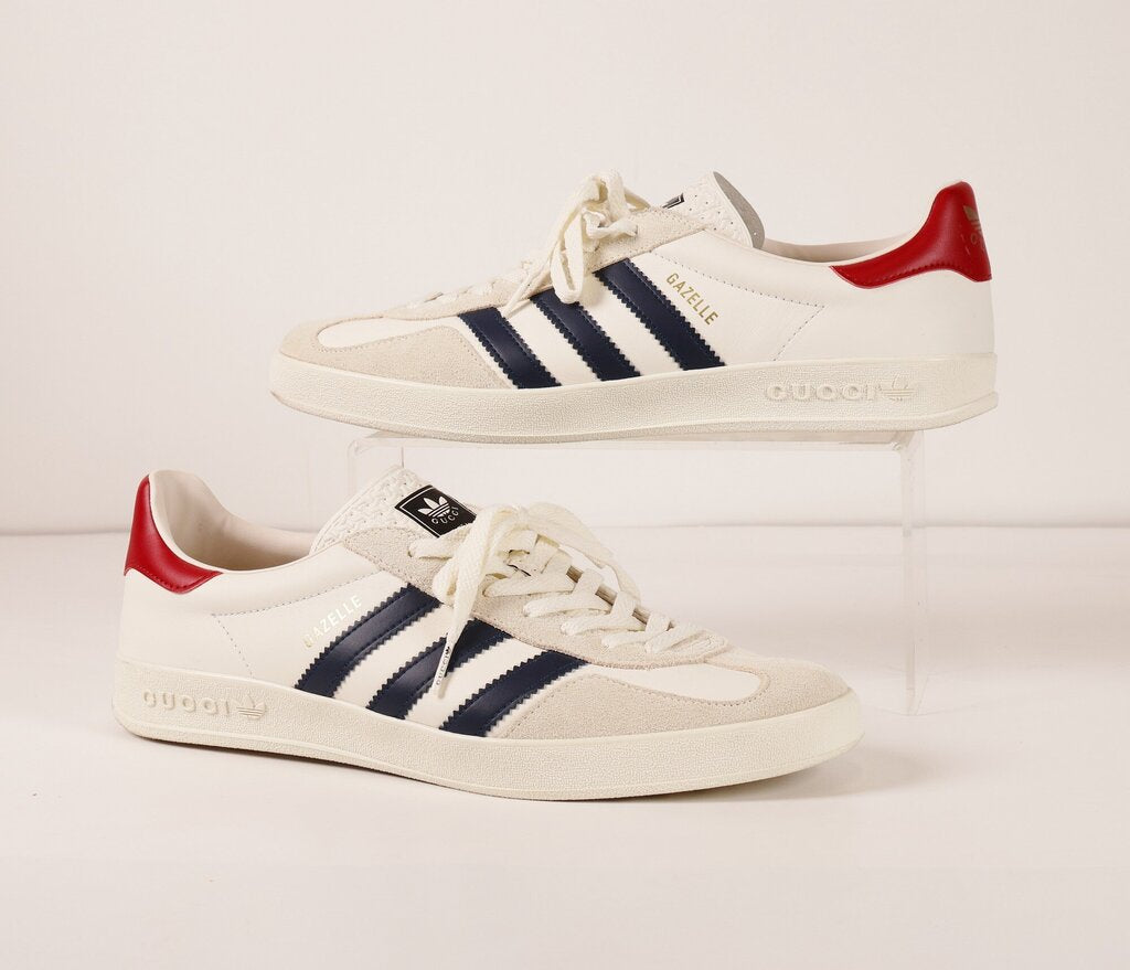 White with Navy & Red Gazelle Sneaker (11)