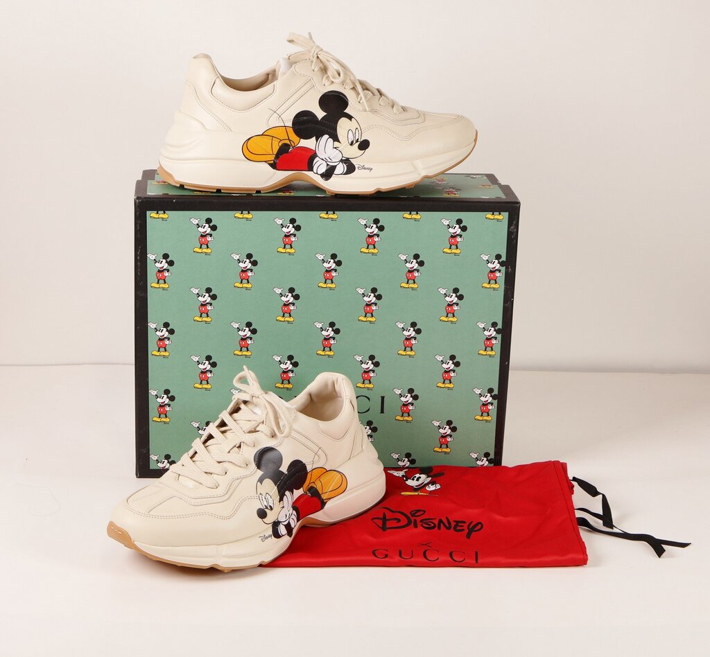 (9.5) Cream 'Rhyton' Mickey Mouse Sneaker