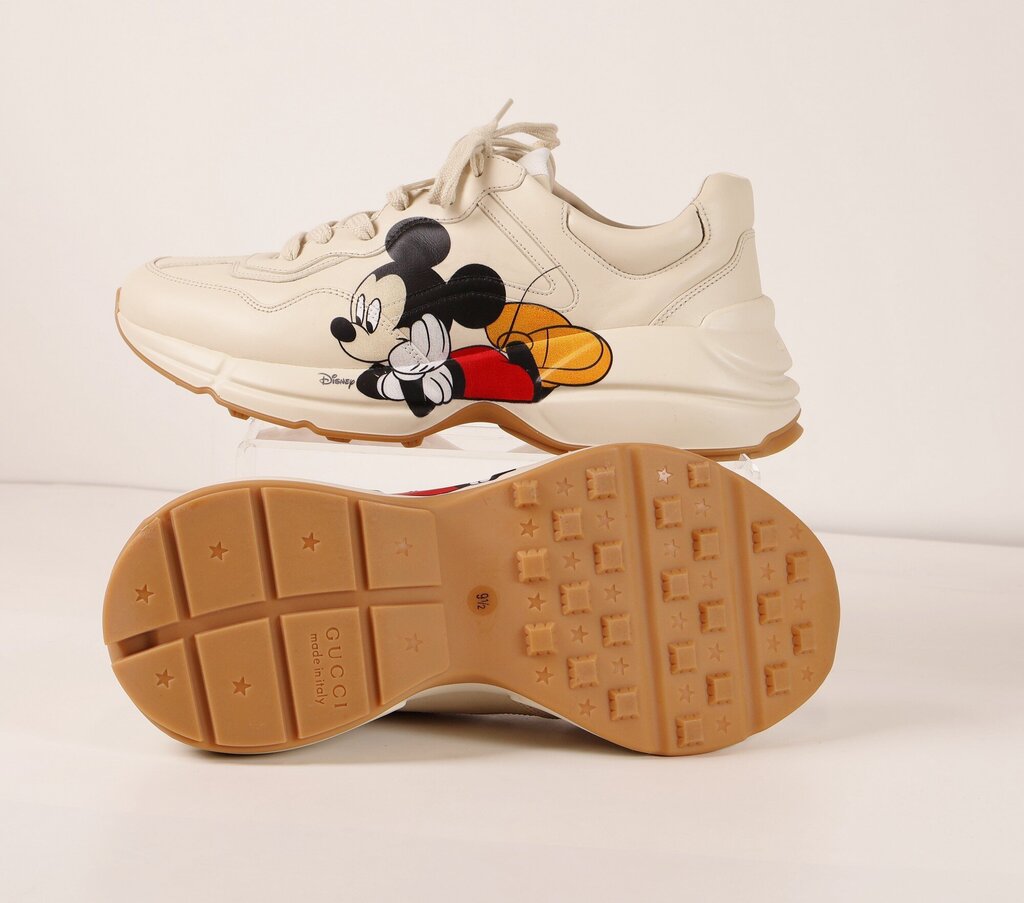 (9.5) Cream 'Rhyton' Mickey Mouse Sneaker