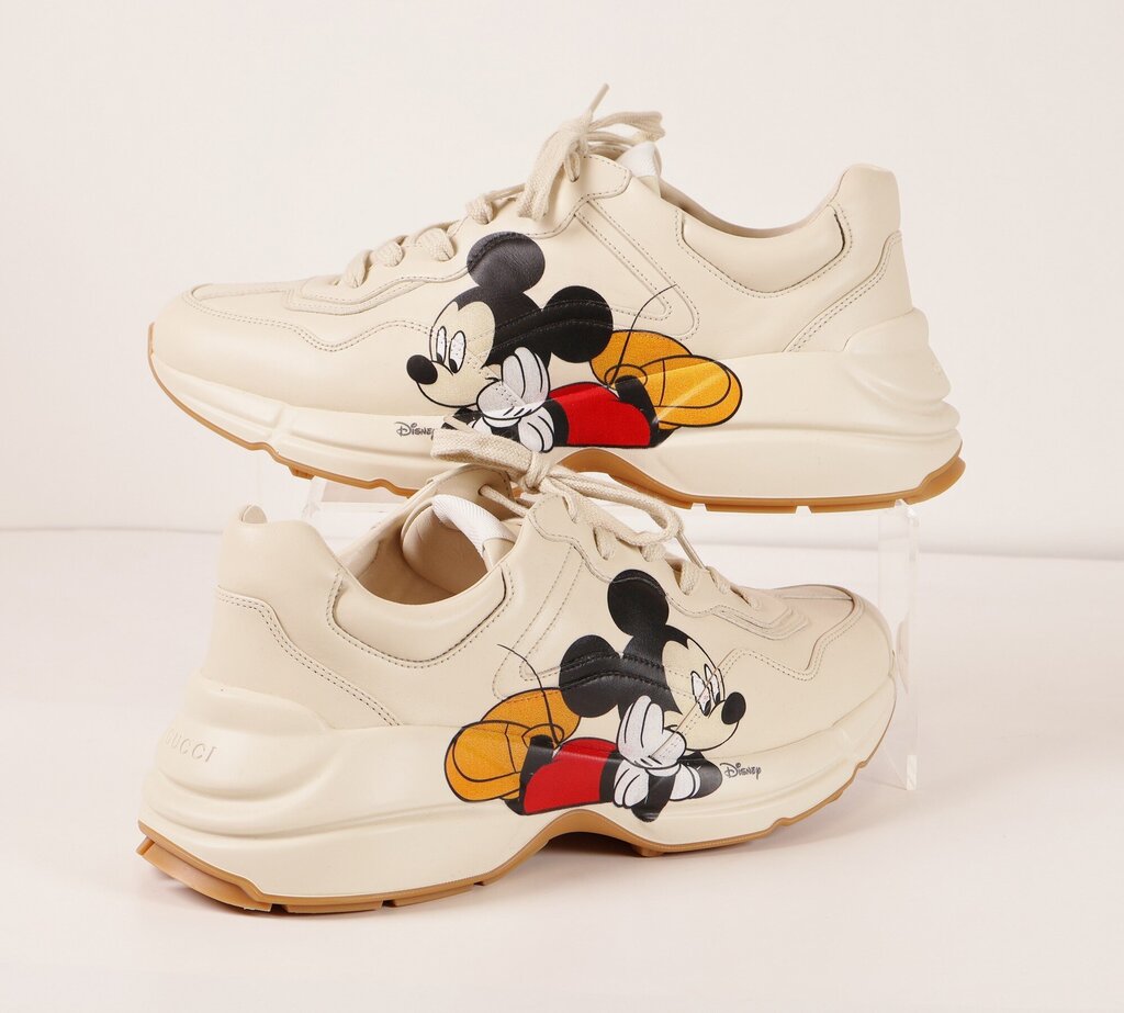 (9.5) Cream 'Rhyton' Mickey Mouse Sneaker