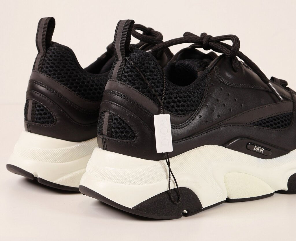 (10.5) Black 'B22' Sneakers w/White Sole