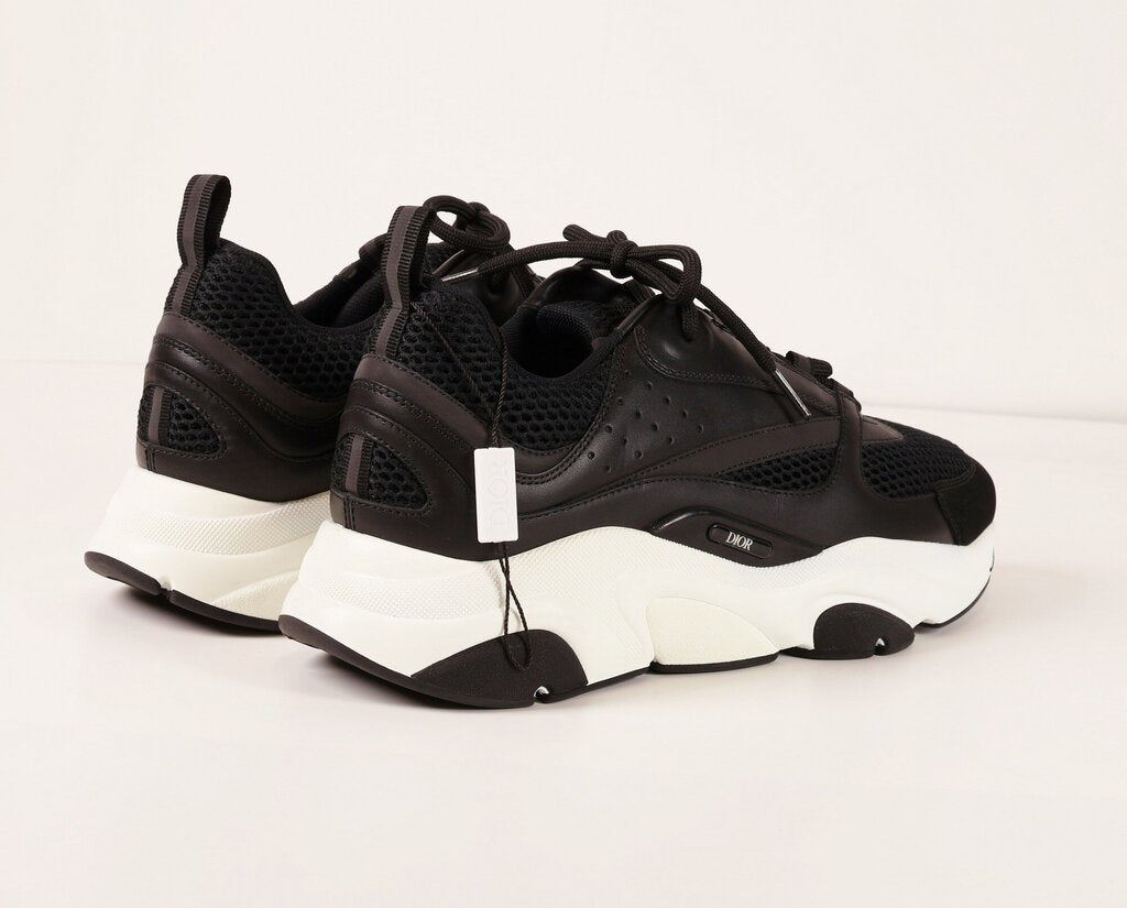 (10.5) Black 'B22' Sneakers w/White Sole