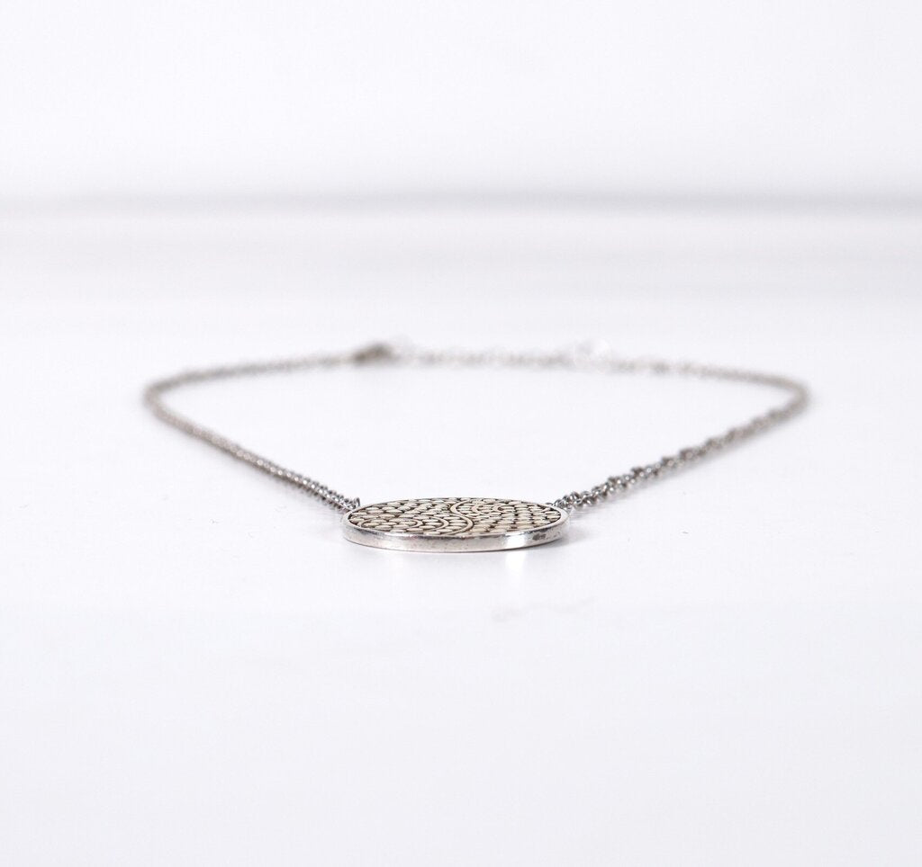 Sterling and 18K Gold Plate Medium Disc Pendant