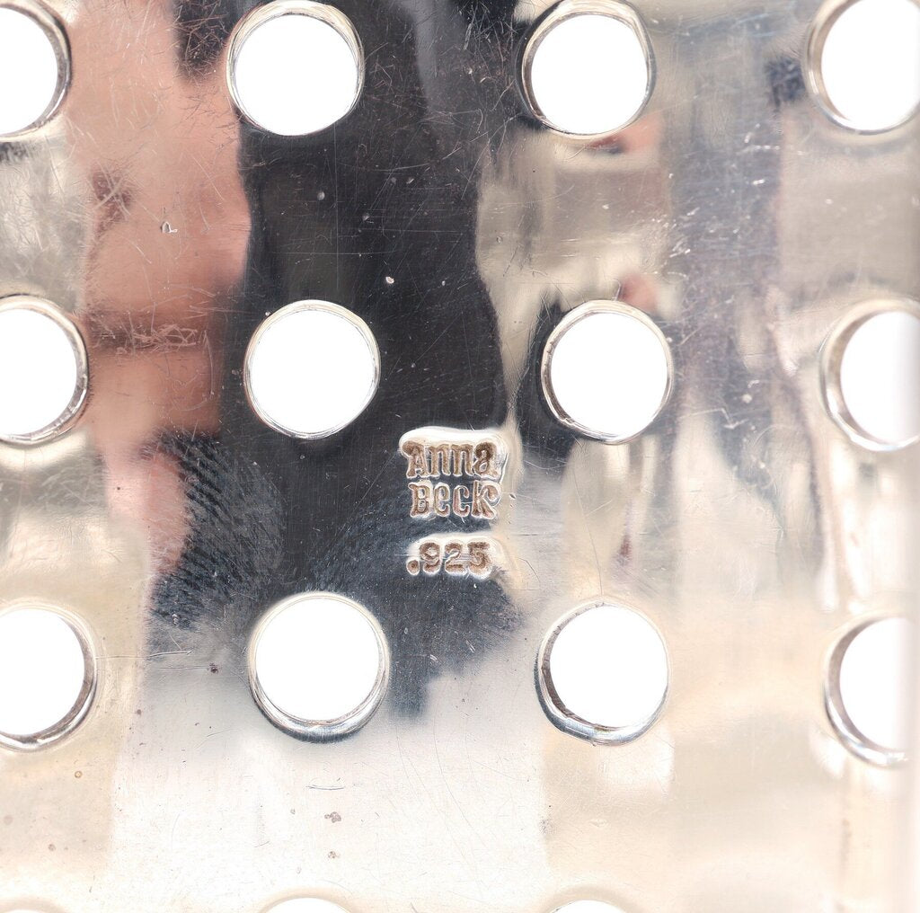 Sterling Dot Disc Wide Cuff