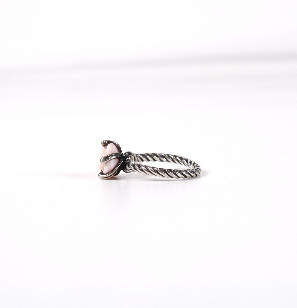 Sterling and Carved 'Rose Reminder' Ring (6.75)