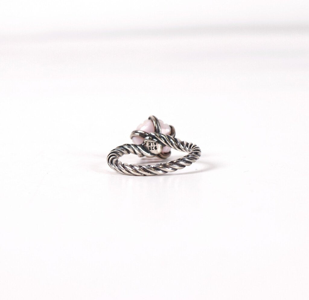 Sterling and Carved 'Rose Reminder' Ring (6.75)