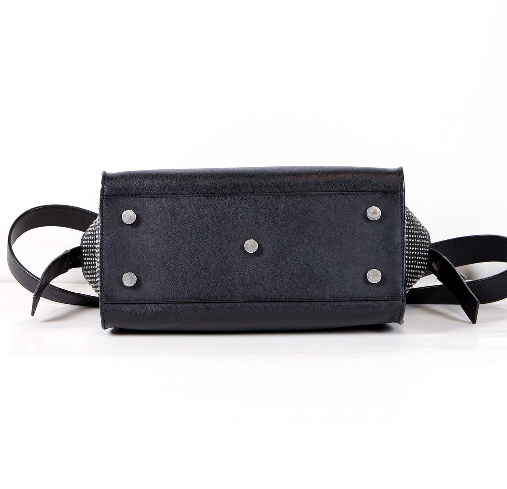 Black Leather Mini Handbag