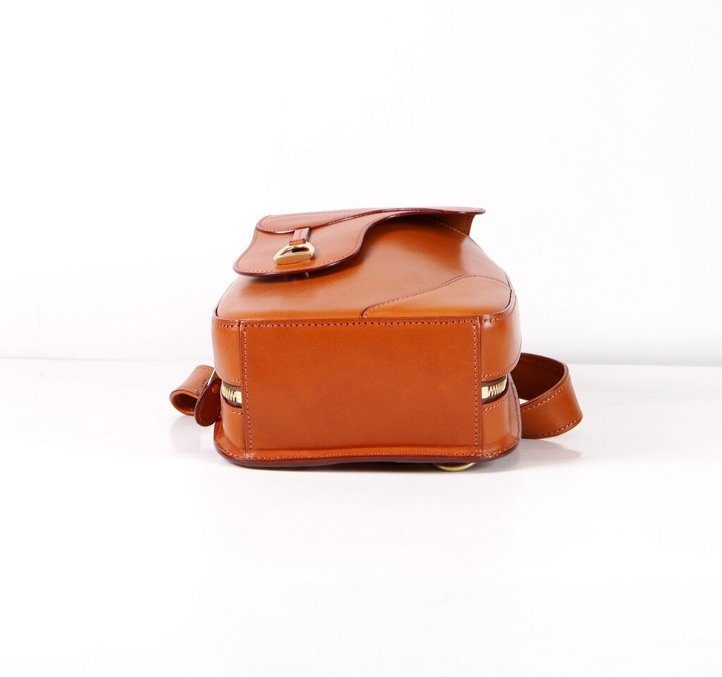 Brown Leather Cross Body Backpack