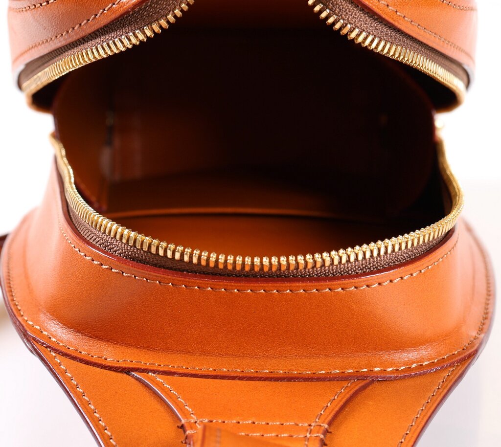 Brown Leather Cross Body Backpack