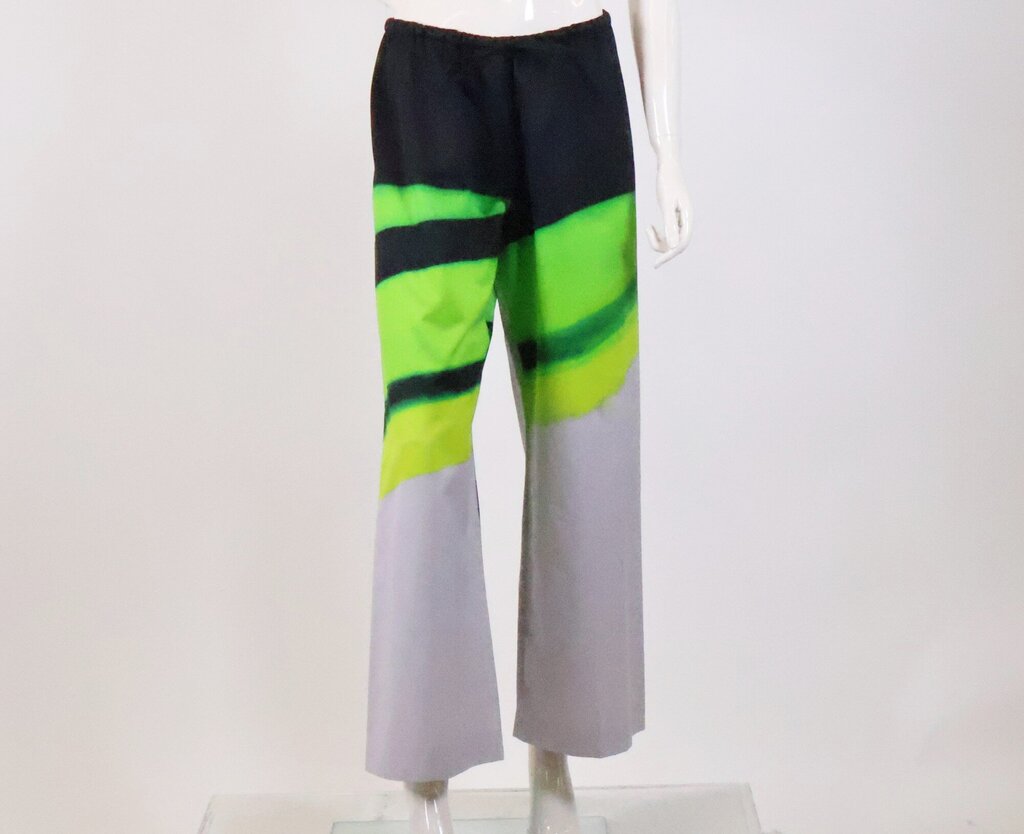 Green Black and Grey Wide Leg Pants (S)