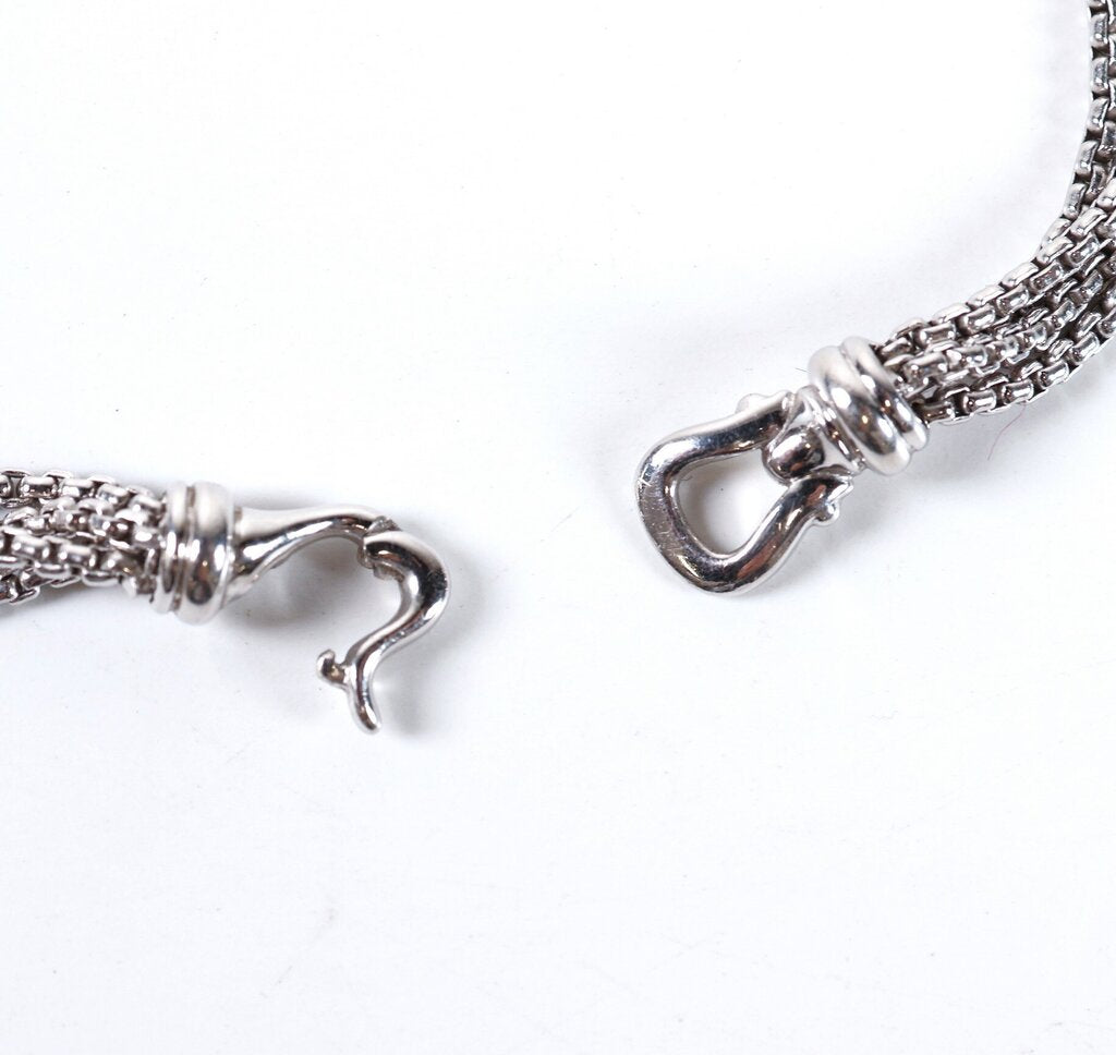 Sterling and Pearl Multi Strand 34" Necklace