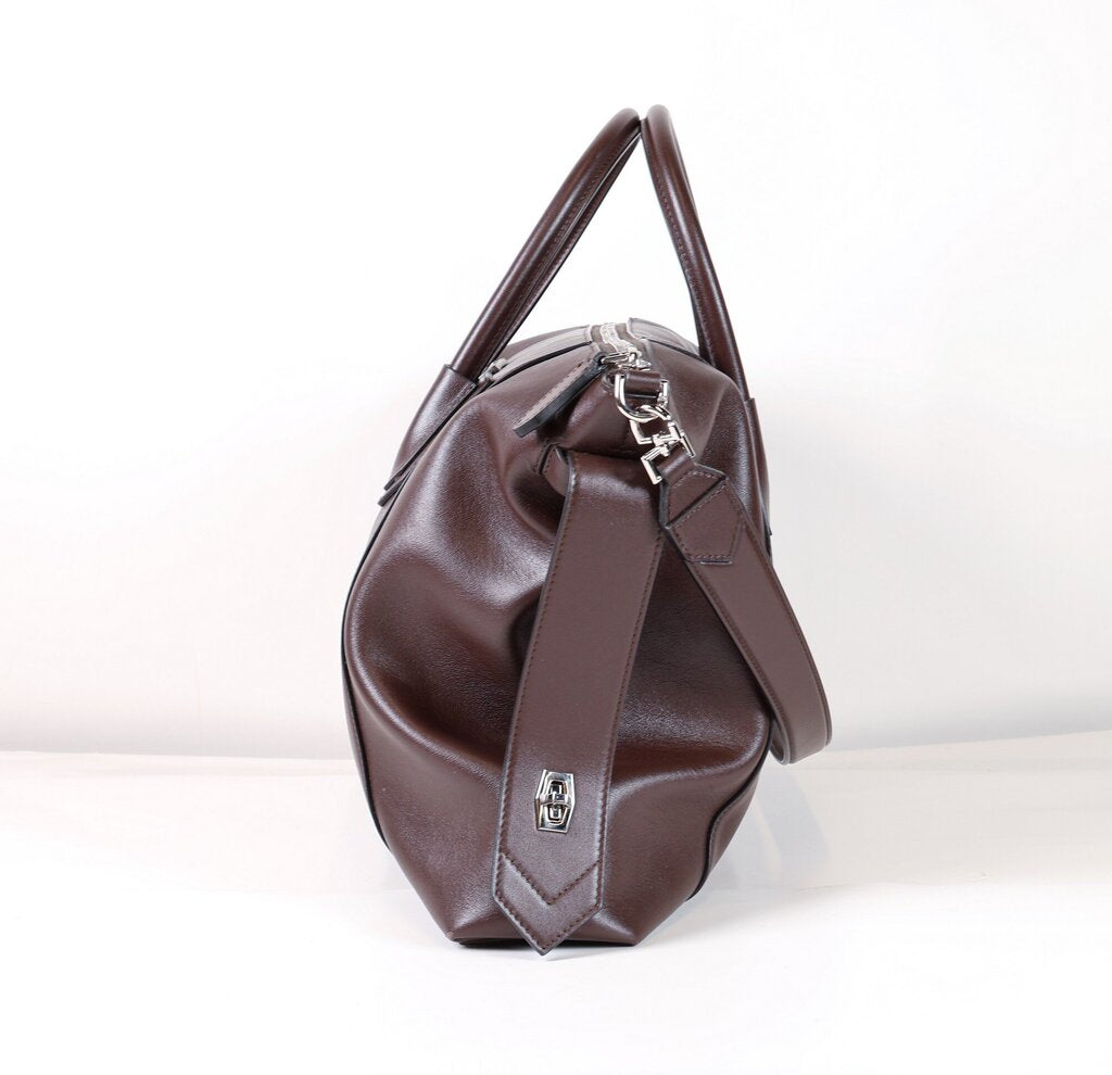 Burgundy Tote with Crossbody Strap