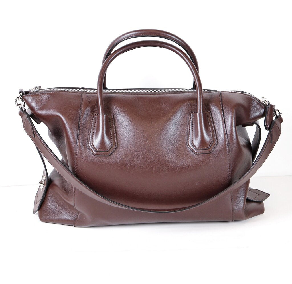 Burgundy Tote with Crossbody Strap