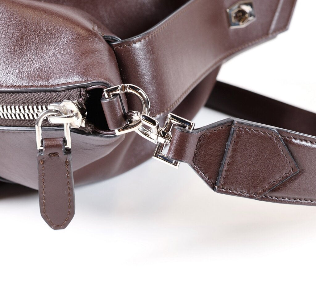 Burgundy Tote with Crossbody Strap