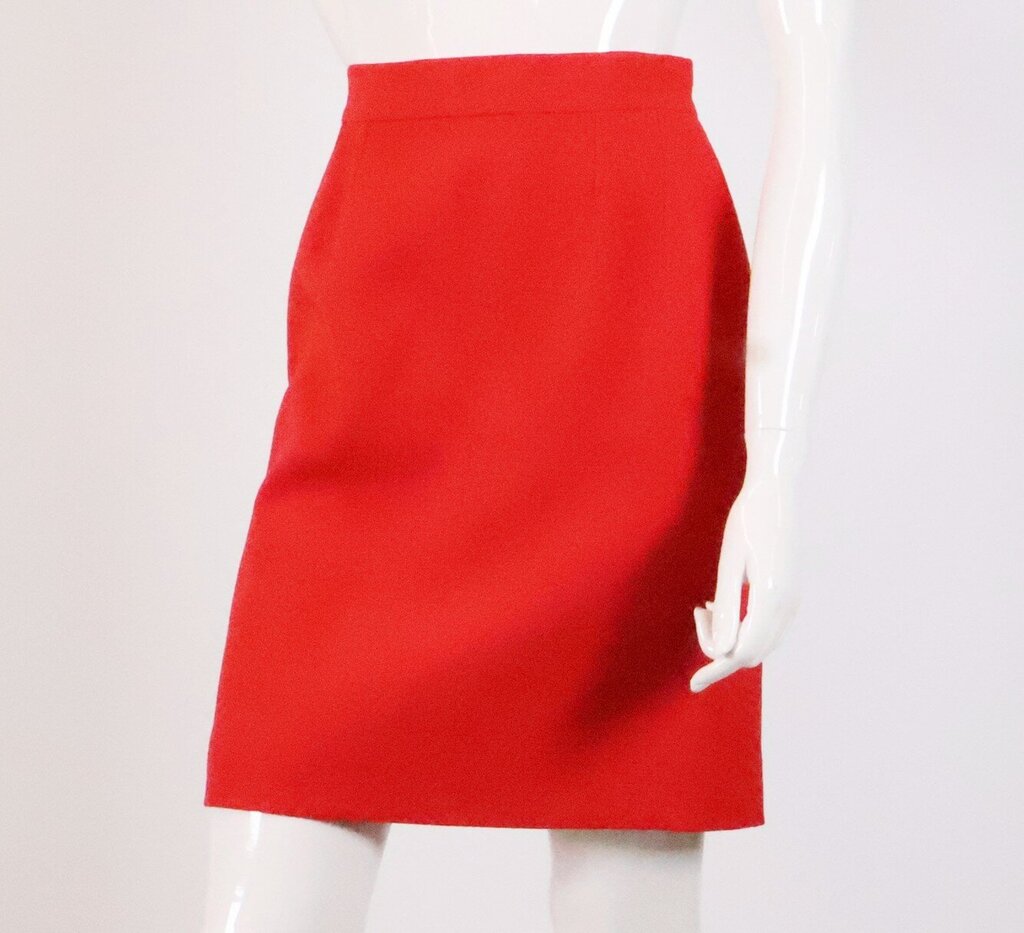 Chanel Red Short Pencil Skirt (S)