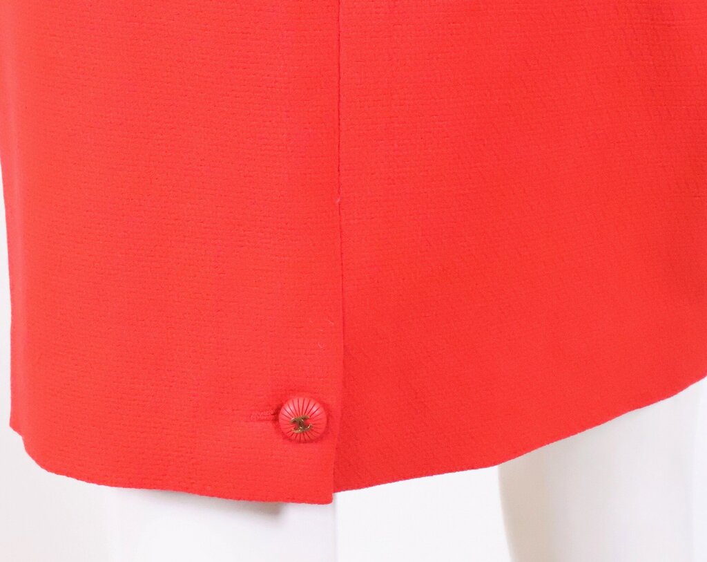 Chanel red short pencil skirt (size 38)