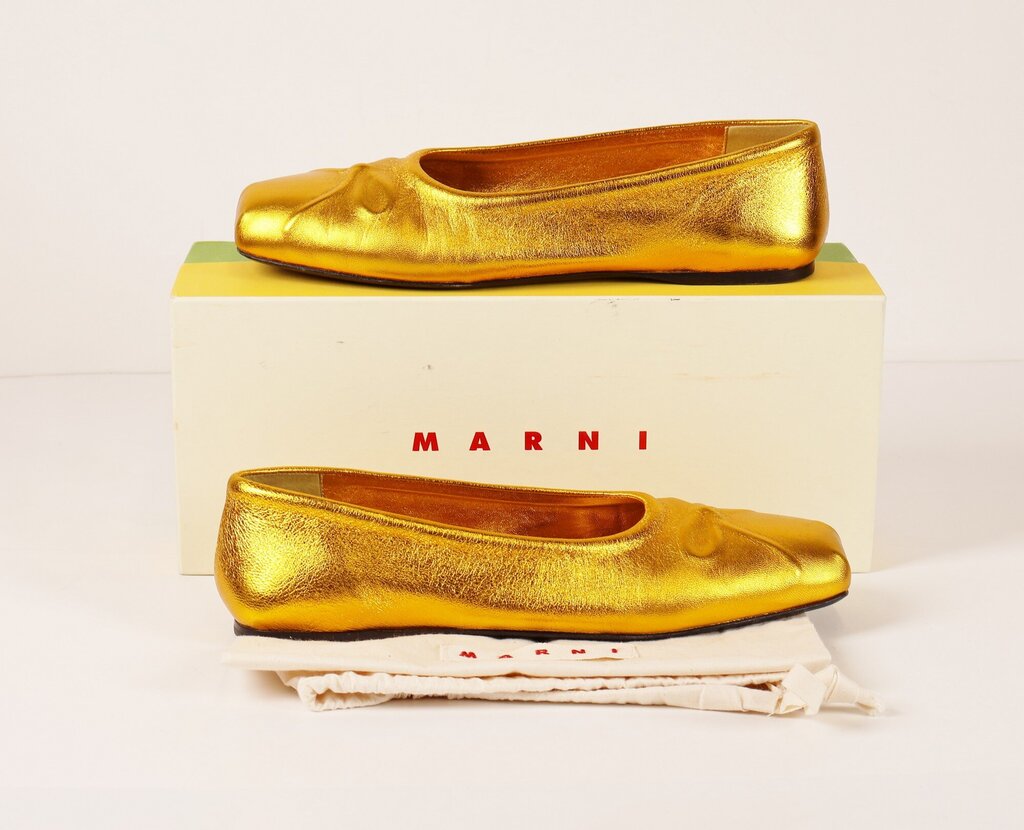 Gold Foil Ballet Flat (11)