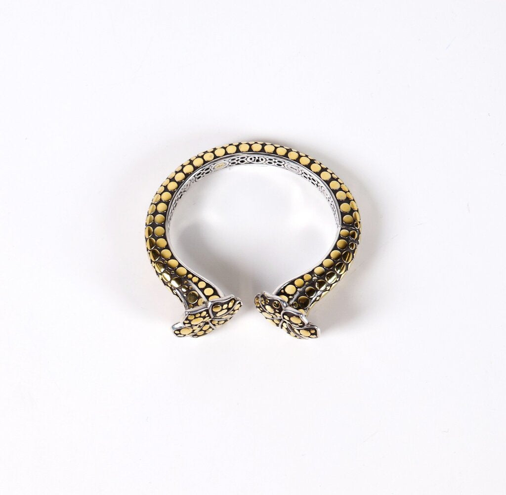 last chance! Sterling and 18K Gold Accent Ayu Dot Frangipani Cuff