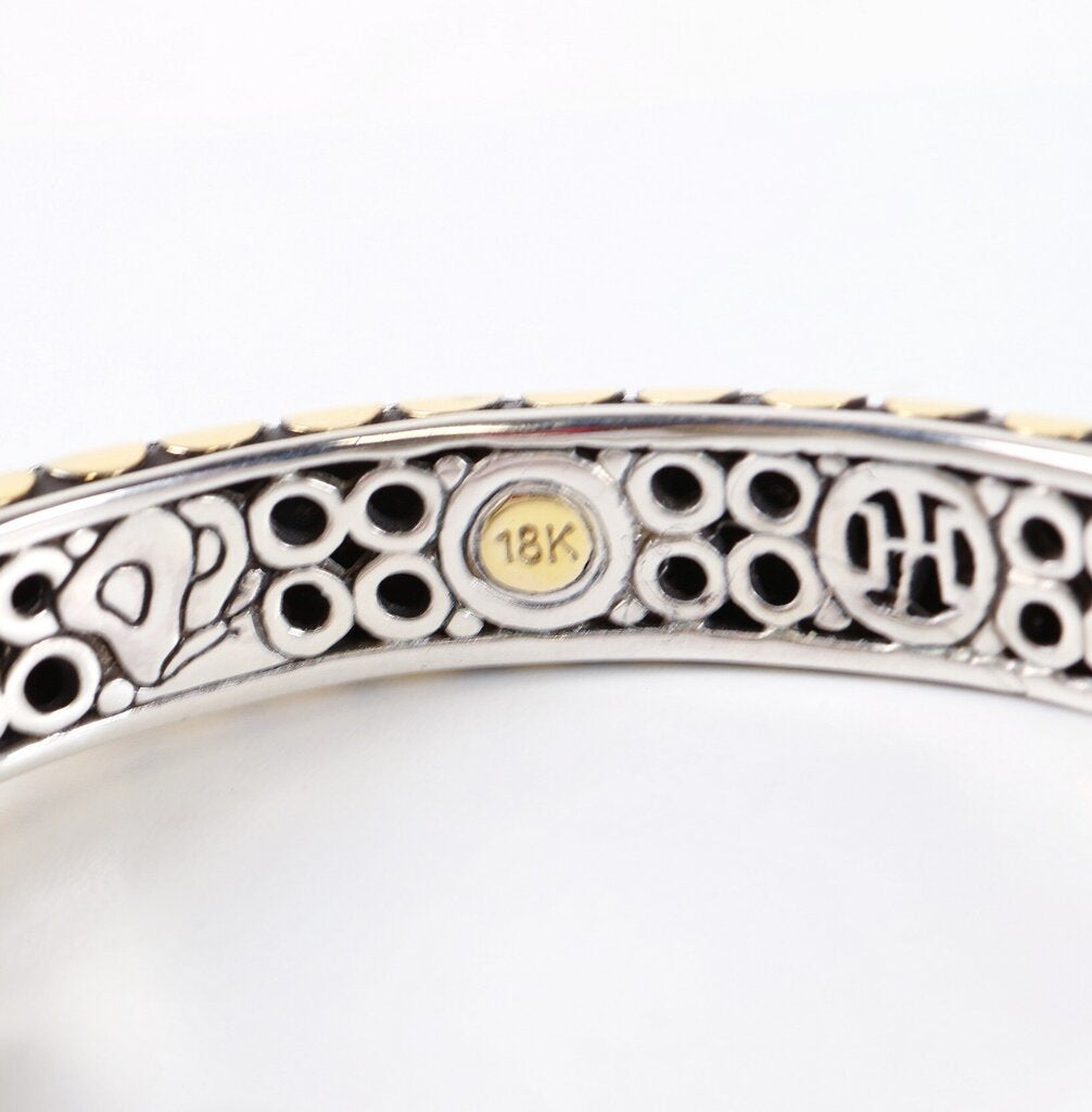 Sterling and 18K Gold Accent Ayu Dot Frangipani Cuff