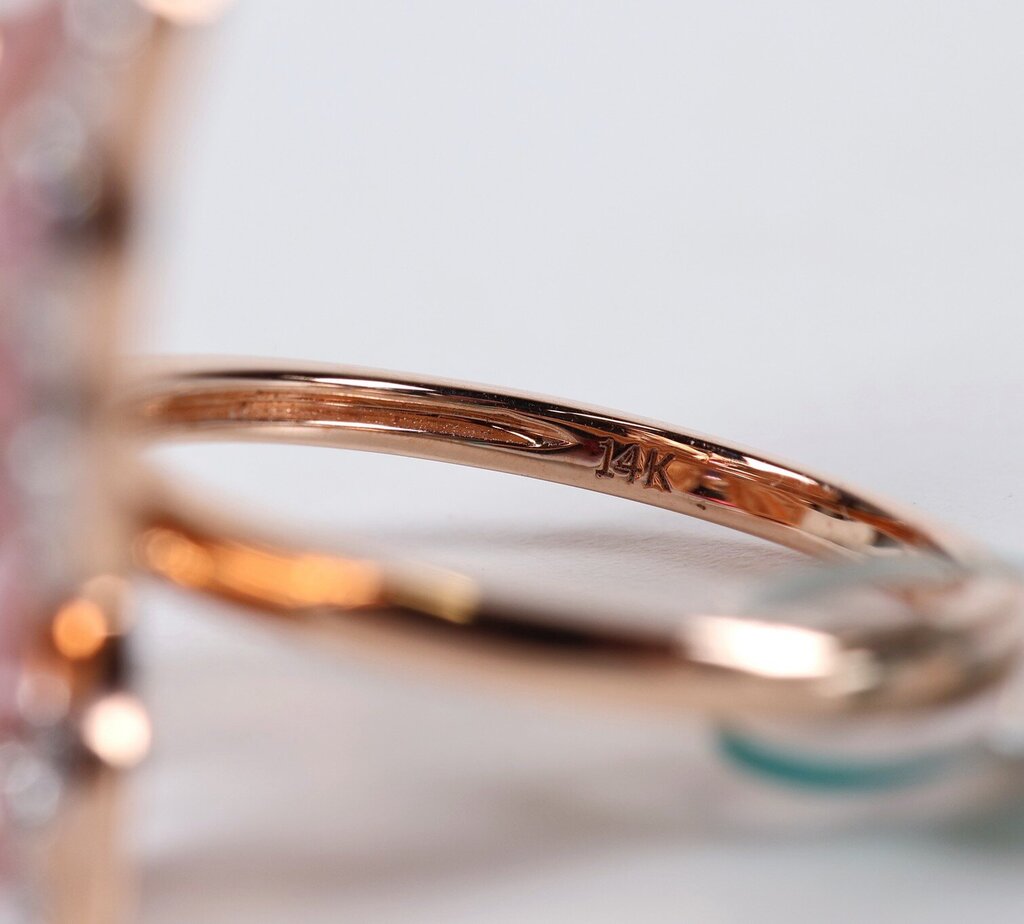 14K Rose Gold Diamond and Mother of Pearl Butterfly Ring (7)