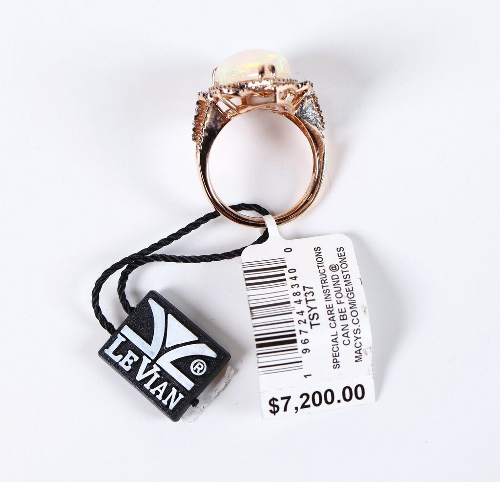 14K Rose Gold Opal and Diamond Ring (7)