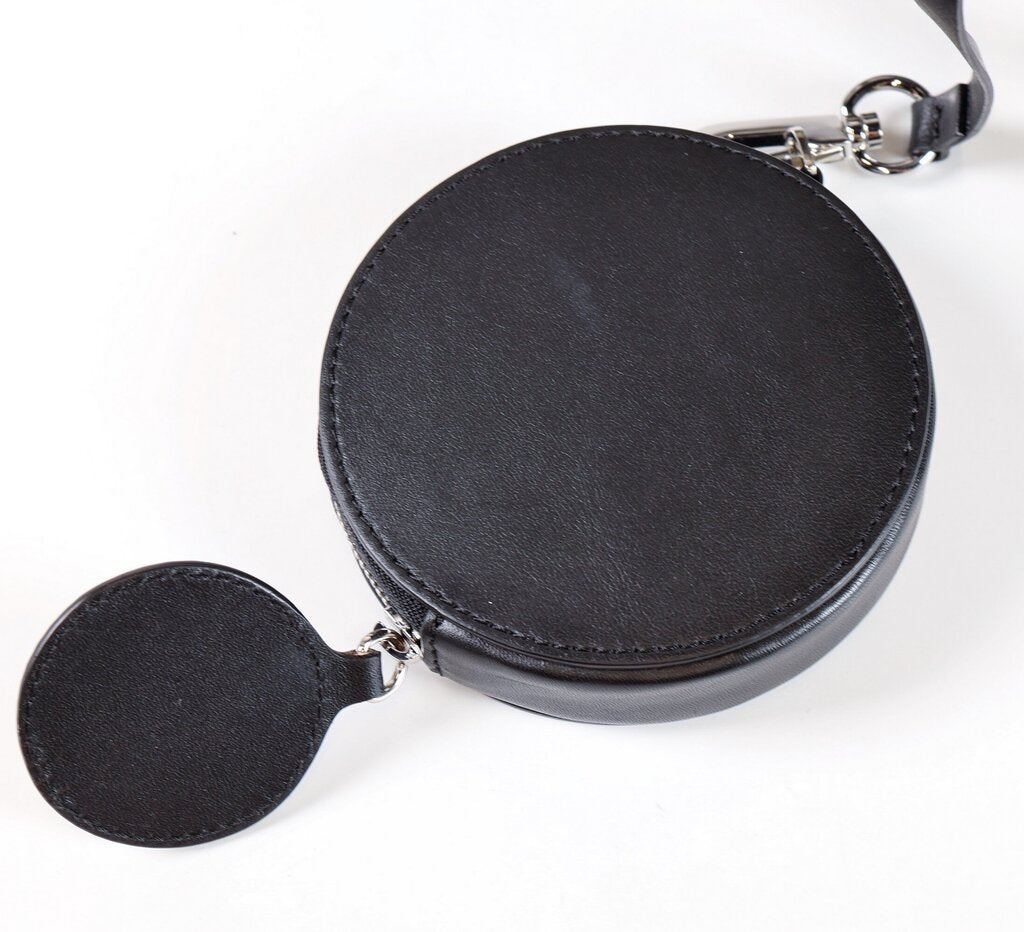 Black Leather Dot Tote